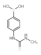 4-(3-甲基硫代脲啶)苯硼酸结构式