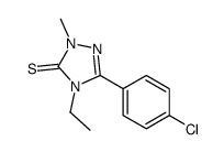 5-(4-chlorophenyl)-4-ethyl-2-methyl-1,2,4-triazole-3-thione Structure