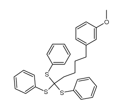 5-(m-methoxyphenyl)-1,1,1-tris(phenylthio)pentane结构式