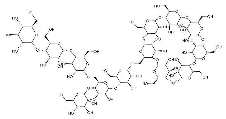 6-O-α-(62-O-α-maltotriosyl)maltotriosyl-cG7结构式