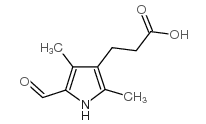 3-(5-醛基-2,4-二甲基-1H-吡咯-3-基)丙酸结构式