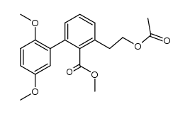 3-(2-acetoxyethyl)-2',5'-dimethoxybiphenyl-2-carboxylic acid methyl ester结构式