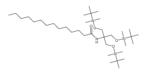 N-[tris(tert-butyldimethylsilyloxymethyl)methyl]tetradecamide Structure