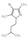 4-溴-3,5-二甲基-1-(3-甲基丁基)-1H-吡唑结构式