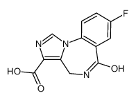 8-fluoro-6-oxo-4,5-dihydroimidazo[1,5-a][1,4]benzodiazepine-3-carboxylic acid结构式