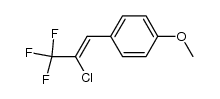 1-[2-chloro-3,3,3-trifluoro-1-propenyl]-4-methoxybenzene结构式