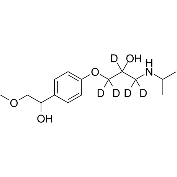 α-Hydroxy Metoprolol-d5 (Mixture of Diastereomers)结构式