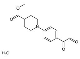 1-(4-(2-氧代乙酰基)苯基)哌啶-4-羧酸甲酯水合物结构式