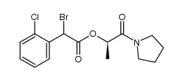 (1R)-1-methyl-2-oxo-2-tetrahydro-1H-pyrrolylethyl 2-bromo-2-(2-chlorophenyl)acetate结构式
