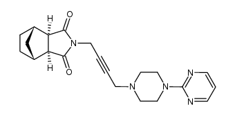 (1R*,2S*,3R*,4S*)-N-[4-[4-(2-Pyrimidinyl)-1-piperazinyl]-2-butynyl]-2,3-bicyclo[2.2.1]heptanedicarboximide Structure