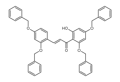 (E)-1-(2,4-bis(benzyloxy)-6-hydroxyphenyl)-3-(2,4-bis(benzyloxy)phenyl)prop-2-en-1-one结构式