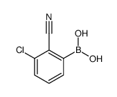 (3-Chloro-2-cyanophenyl)boronic acid structure