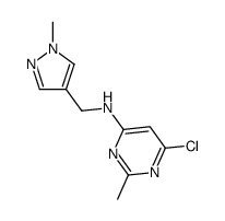 6-chloro-2-methyl-N-((1-methyl-1H-pyrazol-4-yl)methyl)pyrimidin-4-amine Structure