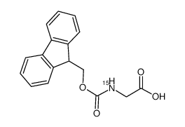 N-芴甲氧羰基-[15N]甘氨酸结构式