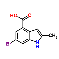 6-Bromo-2-methyl-1H-indole-4-carboxylic acid Structure