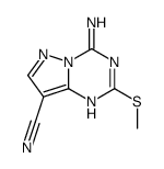 4-AMINO-2-(METHYLTHIO)PYRAZOLO[1,5-A][1,3,5]TRIAZINE-8-CARBONITRILE Structure