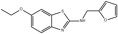 6-乙氧基-N-(呋喃-2-基甲基)苯并[D]噻唑-2-胺结构式