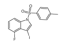 4-Fluoro-3-iodo-1-(toluene-4-sulfonyl)-1H-indole Structure