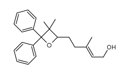 (E)-5-(3,3-dimethyl-4,4-diphenyloxetan-2-yl)-3-methylpent-2-en-1-ol Structure
