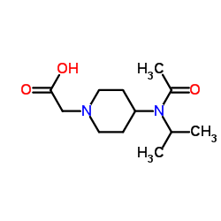 {4-[Acetyl(isopropyl)amino]-1-piperidinyl}acetic acid Structure