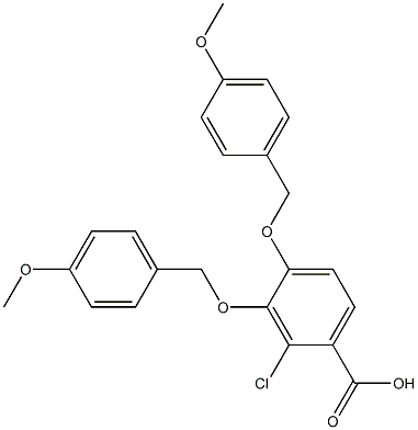 2-chloro-3,4-bis[(4-methoxyphenyl)methoxy]Benzoic acid结构式
