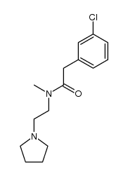 2-(3-chlorophenyl)-N-methyl-N-(2-(pyrrolidin-1-yl)ethyl)acetamide结构式