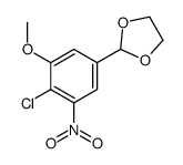 2-(4-chloro-3-methoxy-5-nitrophenyl)-1,3-dioxolane Structure