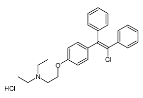 2-[4-[(Z)-2-chloro-1,2-diphenylethenyl]phenoxy]-N,N-diethylethanamine,hydrochloride Structure