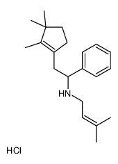 3-methyl-N-[1-phenyl-2-(2,3,3-trimethylcyclopenten-1-yl)ethyl]but-2-en-1-amine,hydrochloride Structure