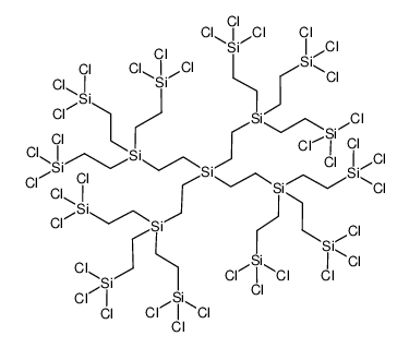tetrakis[2-(tris-(trichloro,2-ethylsilyl)silyl)ethyl]silane结构式