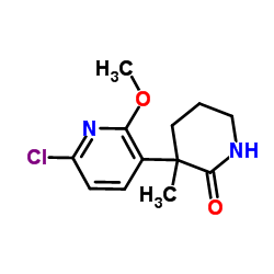 3-(6-Chloro-2-methoxy-3-pyridinyl)-3-methyl-2-piperidinone Structure
