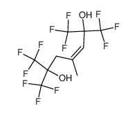 (Z)-1,1,1,7,7,7-hexafluoro-4-methyl-2,6-bis-trifluoromethyl-hept-3-ene-2,6-diol结构式