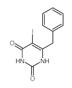 2,4(1H,3H)-Pyrimidinedione,5-iodo-6-(phenylmethyl)- Structure