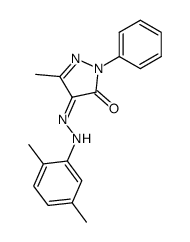 5-methyl-2-phenyl-2H-pyrazole-3,4-dione 4-[(2,5-dimethyl-phenyl)-hydrazone] Structure