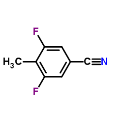 3,5-二氟-4-甲基苯甲腈结构式