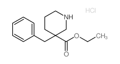 3-苄基哌啶-3-羧酸乙酯盐酸盐结构式