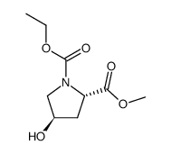 (2S,4R)-1-ethyl 2-methyl 4-hydroxypyrrolidine-1,2-dicarboxylate结构式