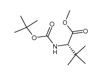 (S)-2-((叔丁氧羰基)氨基)-3,3-二甲基丁酸甲酯结构式