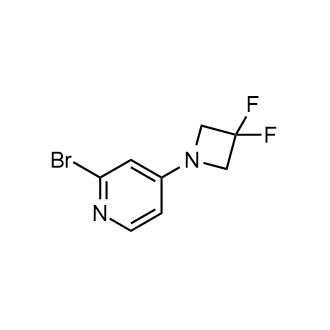 2-溴-4-(3,3-二氟氮杂环丁烷-1-基)吡啶结构式
