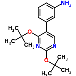 3-(2,4-Di-tert-butoxypyrimidin-5-yl)aniline结构式