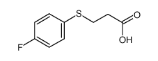 3-[(4-氟苯基)硫代]丙酸结构式
