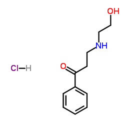 3-[(2-HYDROXYETHYL)AMINO]-1-PHENYLPROPAN-1-ONE HYDROCHLORIDE Structure