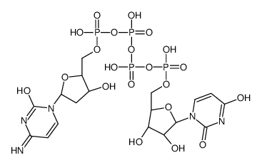 [[(2R,3S,5R)-5-(4-amino-2-oxopyrimidin-1-yl)-3-hydroxyoxolan-2-yl]methoxy-hydroxyphosphoryl] [[[(2R,3S,4R,5S)-5-(2,4-dioxopyrimidin-1-yl)-3,4-dihydroxyoxolan-2-yl]methoxy-hydroxyphosphoryl]oxy-hydroxyphosphoryl] hydrogen phosphate Structure