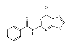 N-(1,6-二氢-6-氧代嘌呤-2-基)-苯甲酰胺结构式