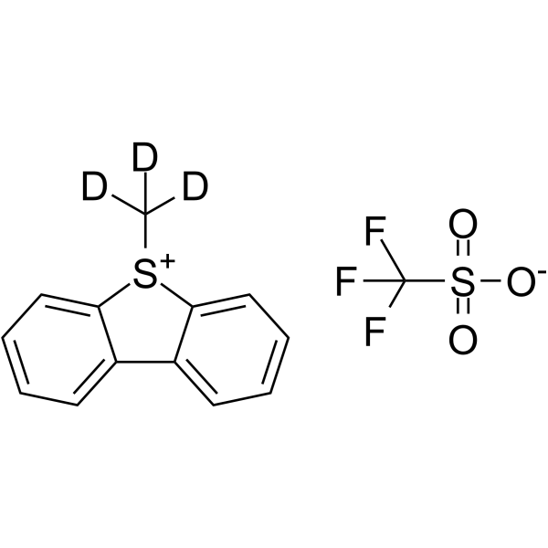 5-(甲基-d3)-二苯并噻吩鎓 1,1,1-三氟甲磺酸盐结构式