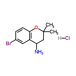6-溴-2,2-二甲基苯并哌喃-4-胺结构式
