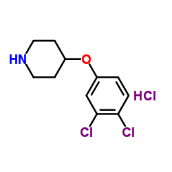 4(3,4-二氯苯氧基)哌啶结构式