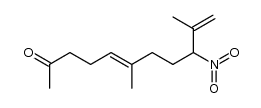6,10-dimethyl-9-nitroundeca-5E,10-dien-2-one结构式