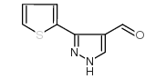 3-(噻吩-2-基)-1H-吡唑-4-甲醛结构式
