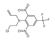 N-Allyl-N-(2-chlorethyl)-2,6-dinitro-4-(trifluormethyl)anilin结构式